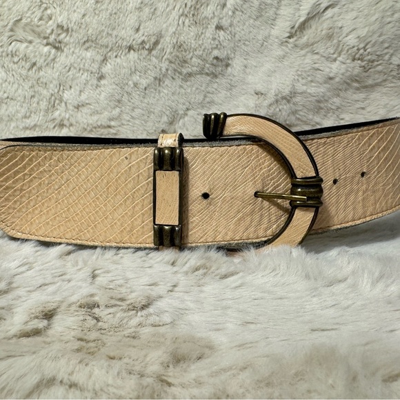 Nina Arjani Women’s Vintage Genuine Lether Belt medium snake scale pattern - Picture 10 of 10